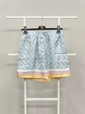 Louis Vuitton LV monogram print silk shorts