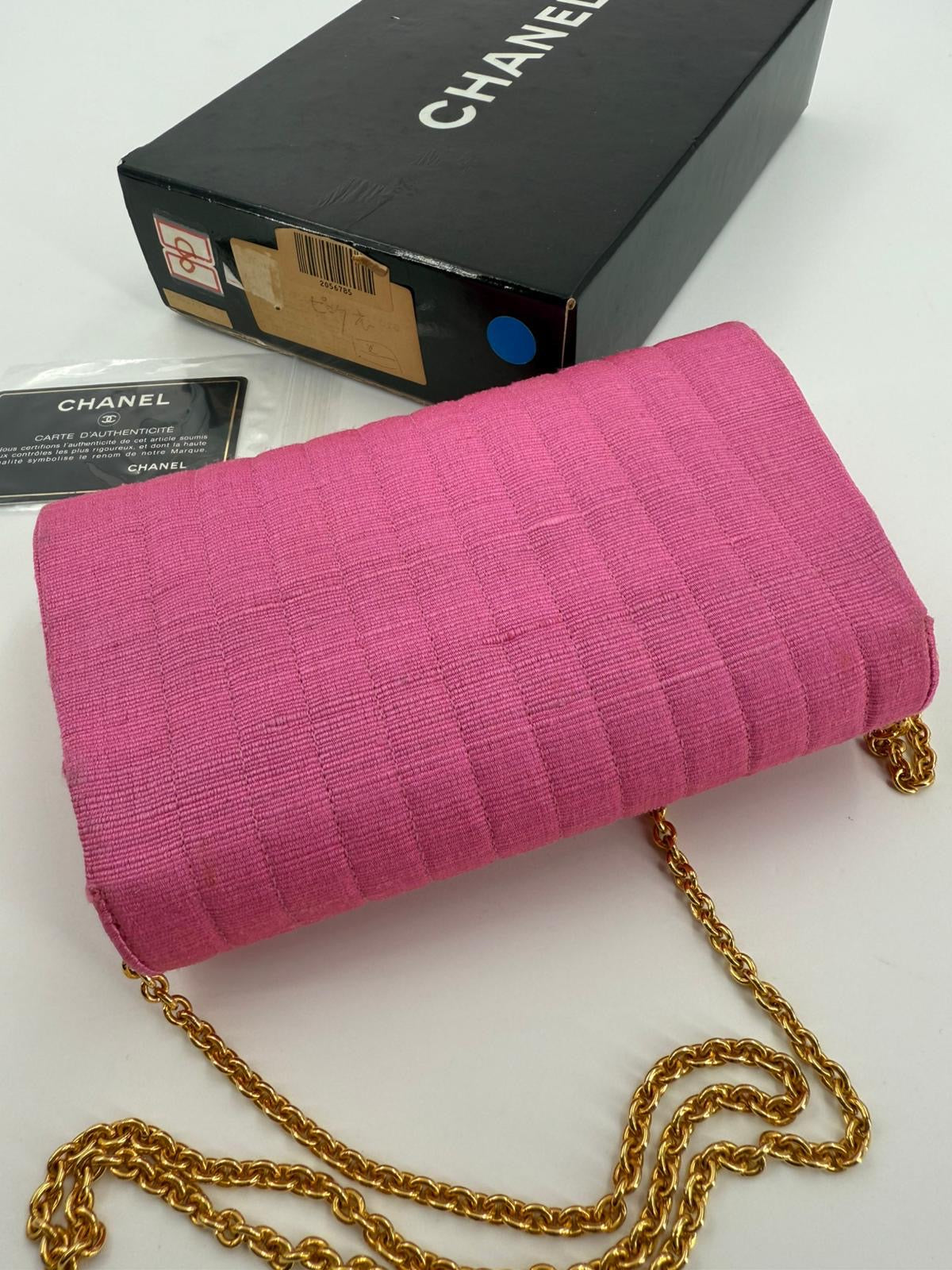 Chanel 2014 pink clutch