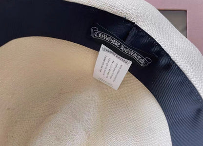 Chrome Hearts white straw hat