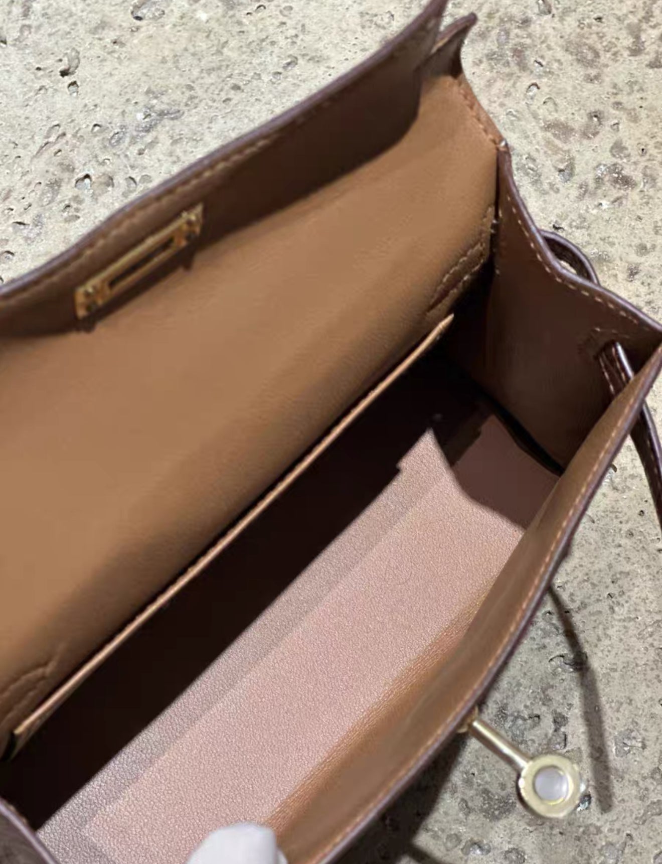 Hermès Mini Kelly Gold Matte Alligator Leather Gold Hardware