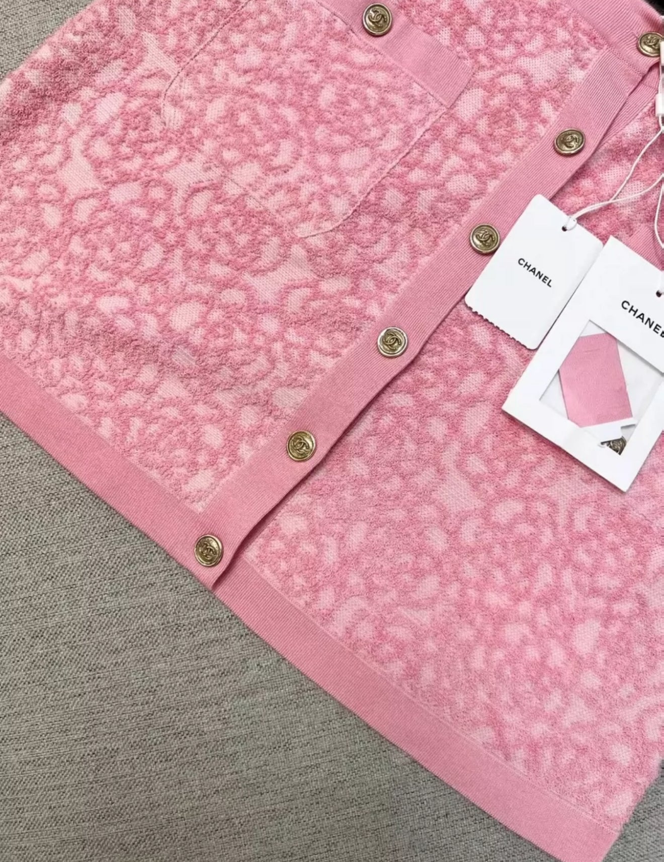 Chanel 21C Pink & Pale Pink Skirt