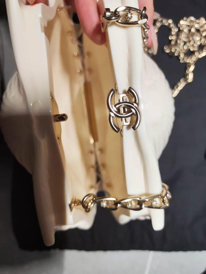 Chanel Shell Minaudière Clutch Bag