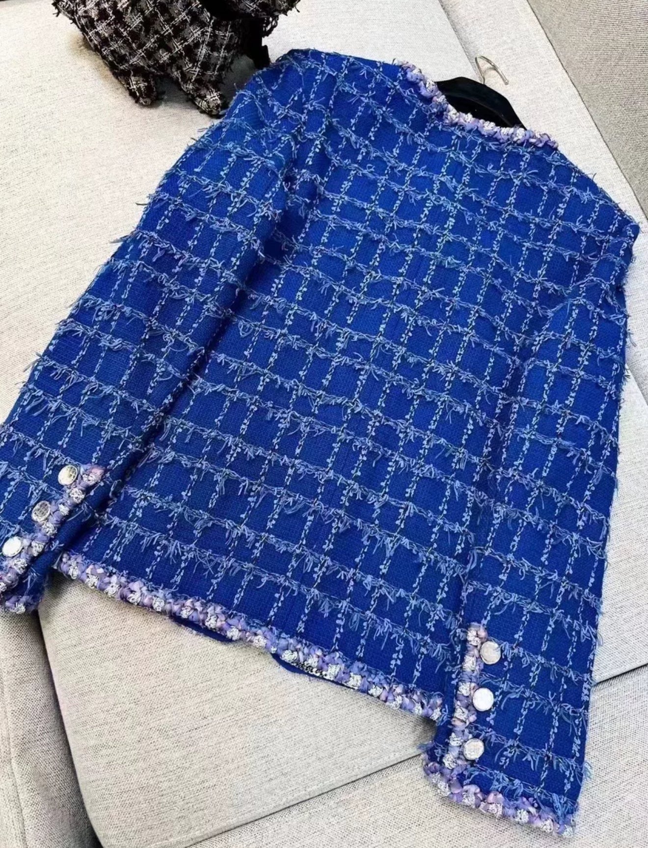 Chanel 23C Blue Tweed Jacket