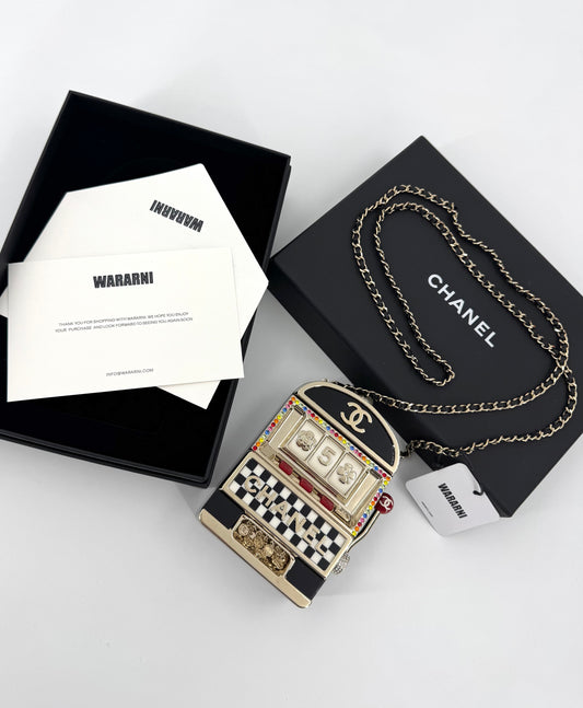 Chanel 2023 Plexiglass Resin and Rhinestone Multicoloured Slot Machine Minaudière Bag