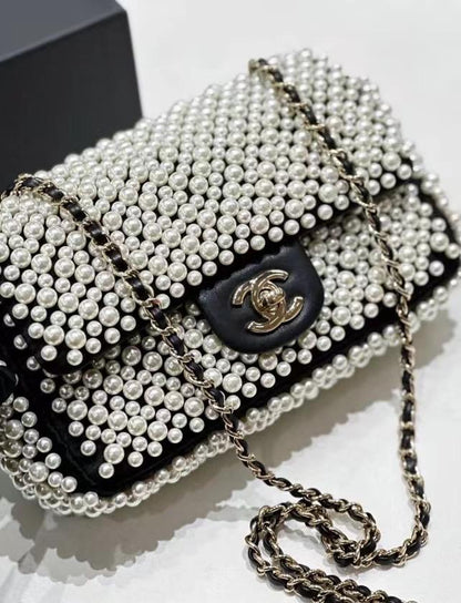 Chanel 19S Pearl Mini Rectangular Flap Bag