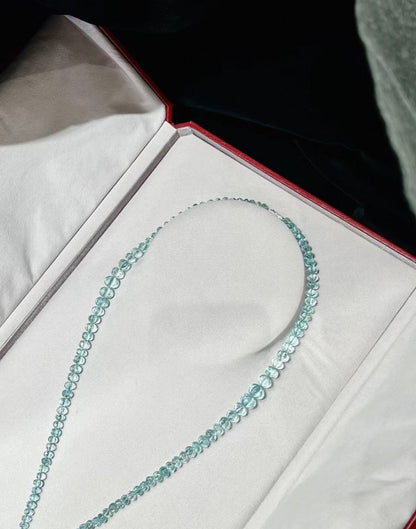Cartier High Jewelry Necklace - Main stone: 37-carat aquamarine; two opals; chain beads: topaz.