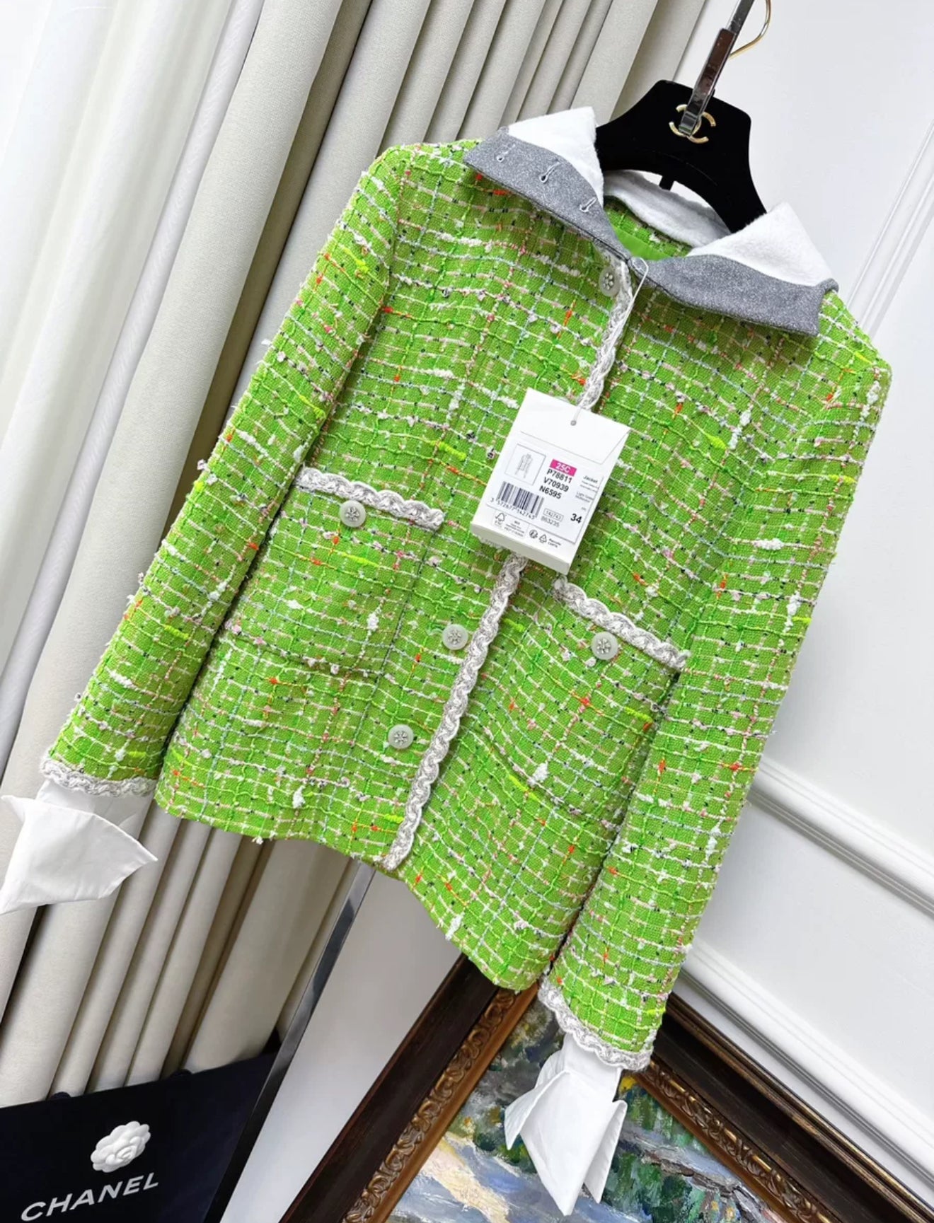 Chanel 25C Green Tweed Jacket – Wararni.com
