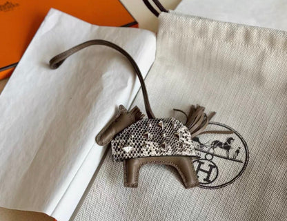 Hermes Rodeo Rock cape lizard and Etoupe leather charm