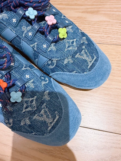 Louis Vuitton LV Sneakerina Denim Ballet Style Sneakers