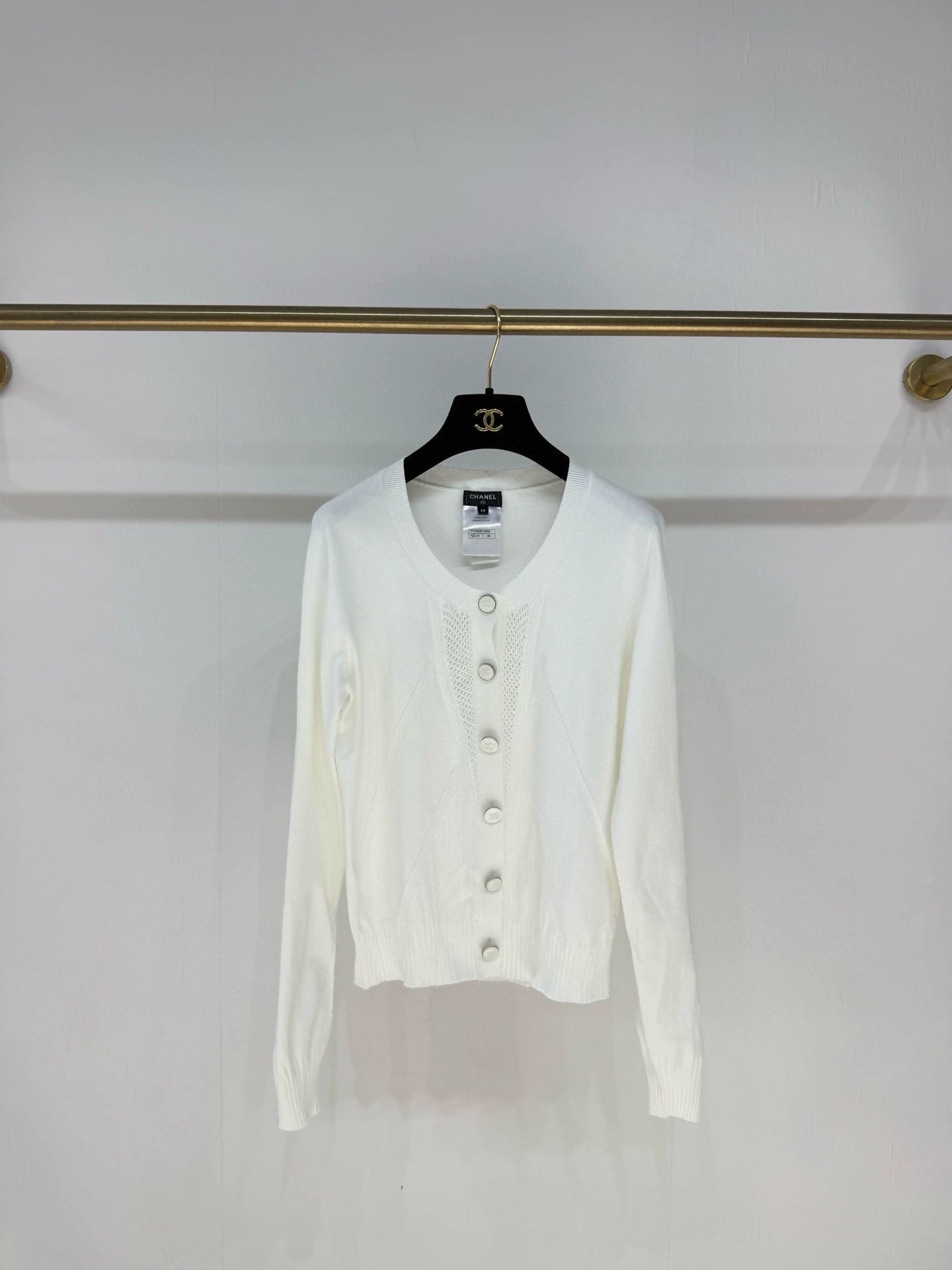 Chanel 24B ecru cardigan