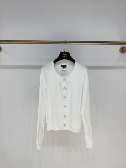 Chanel 24B ecru cardigan