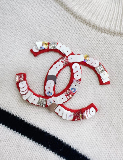 Chanel 23C Ecru Knitted Sweater