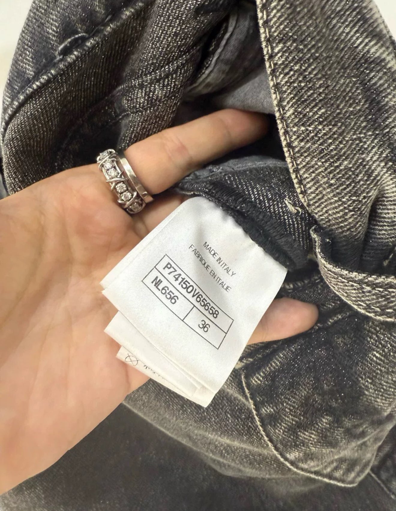 Chanel 23C grey jeans