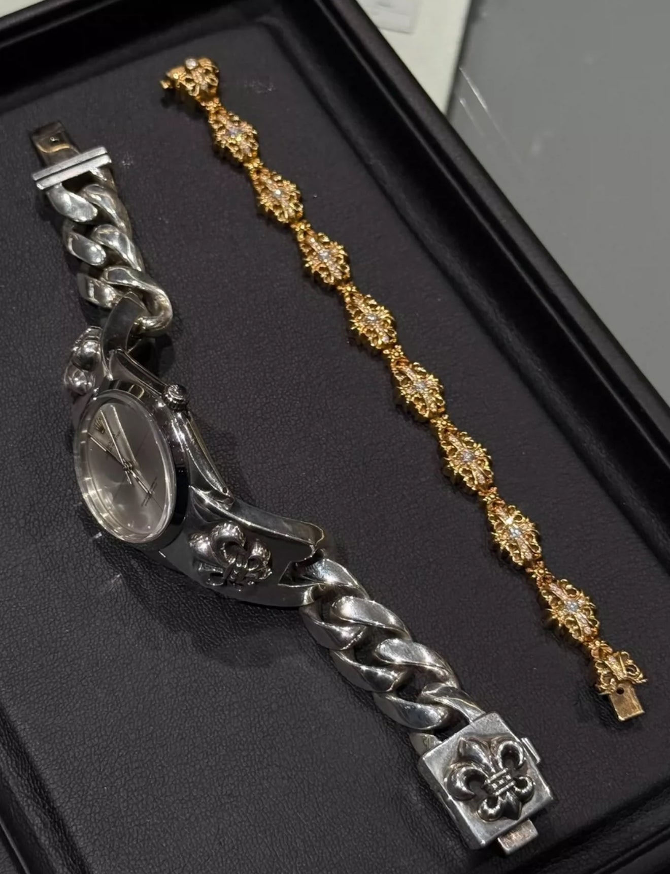 Chrome Hearts 22K Gold Diamonds Bracelet