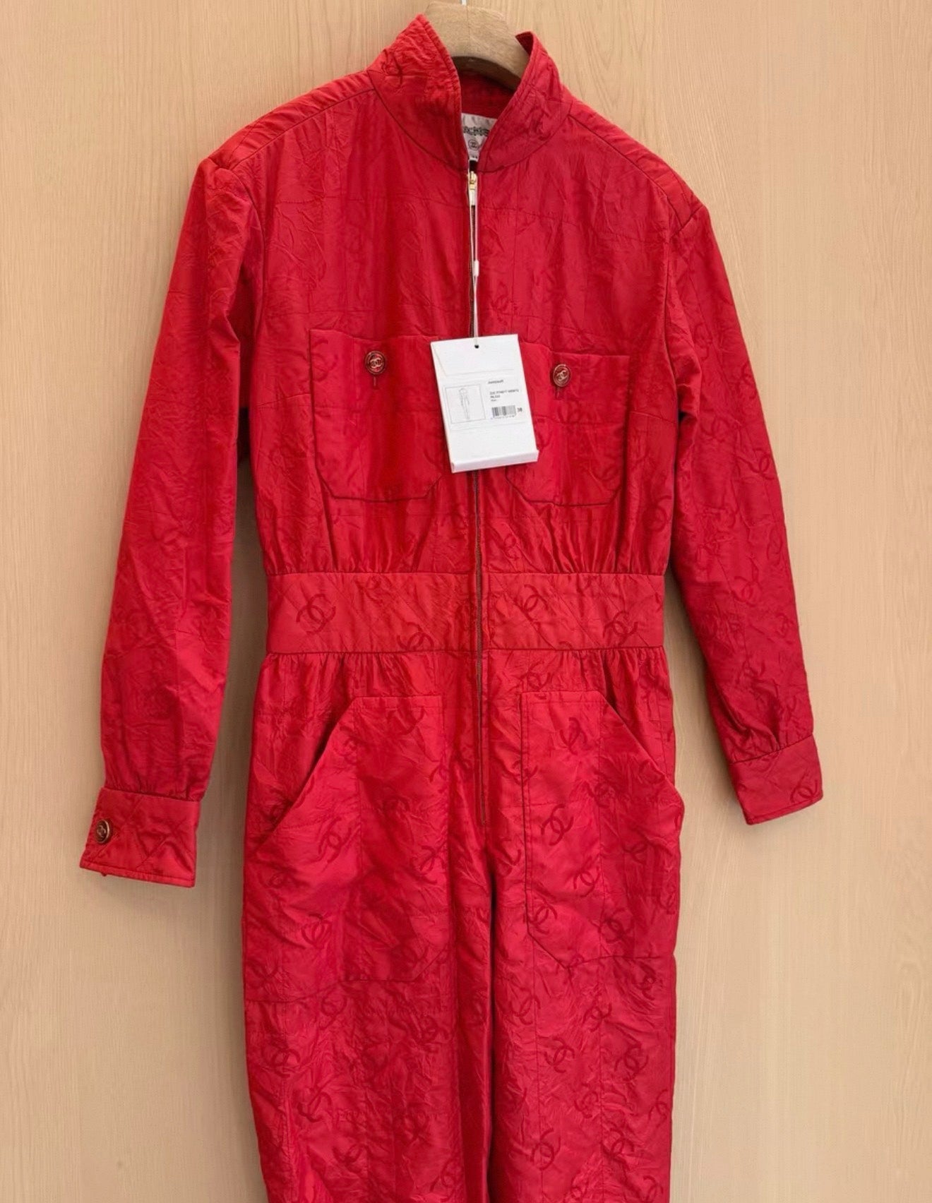 Chanel 23C red ski jumpsuit