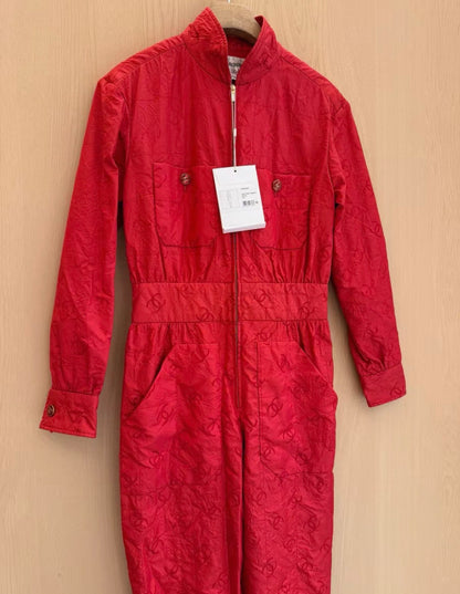 Chanel 23C red ski jumpsuit