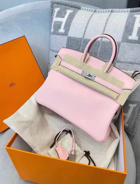 Hermes Birkin 25 Rose Sakura Pink Swift Palladium hardware