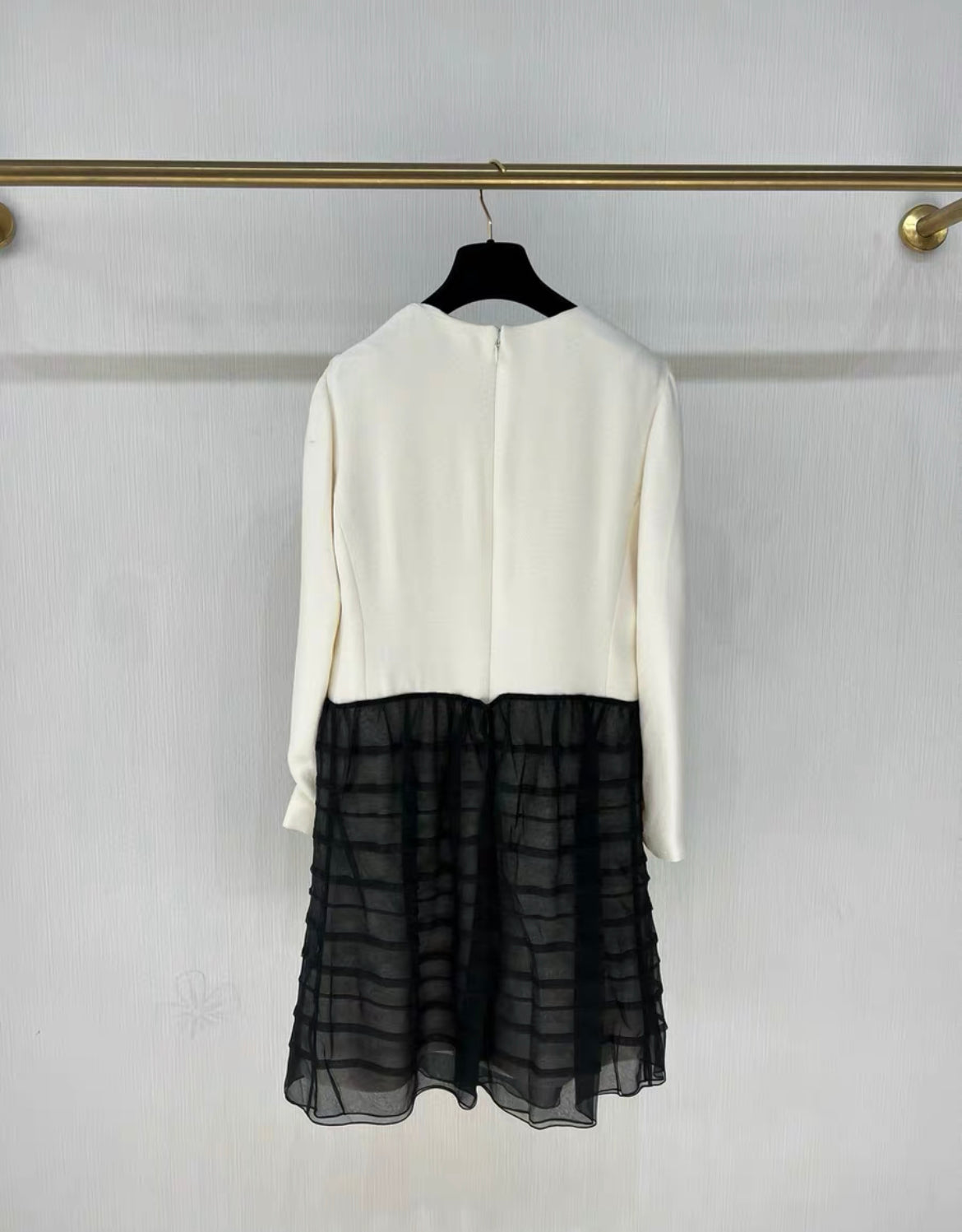 Chanel 22C black & white silk dress size 36