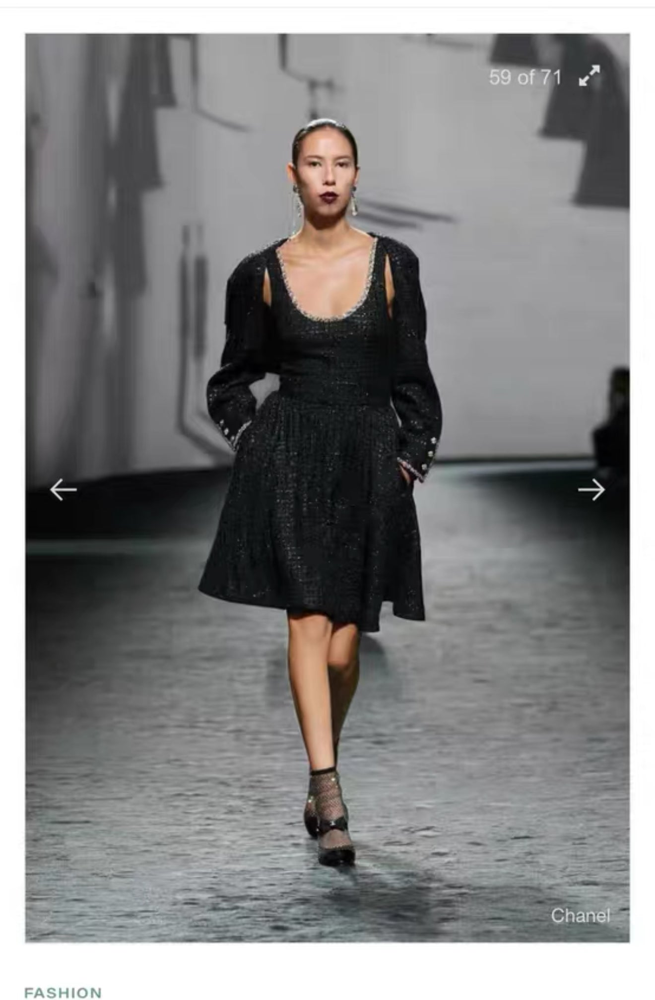 chanel black tweed dress Chanel 23S Black tweed dress and jacket set