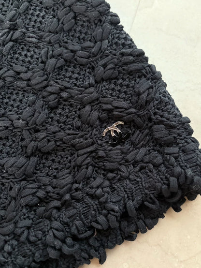 Chanel 25P Black Woven top