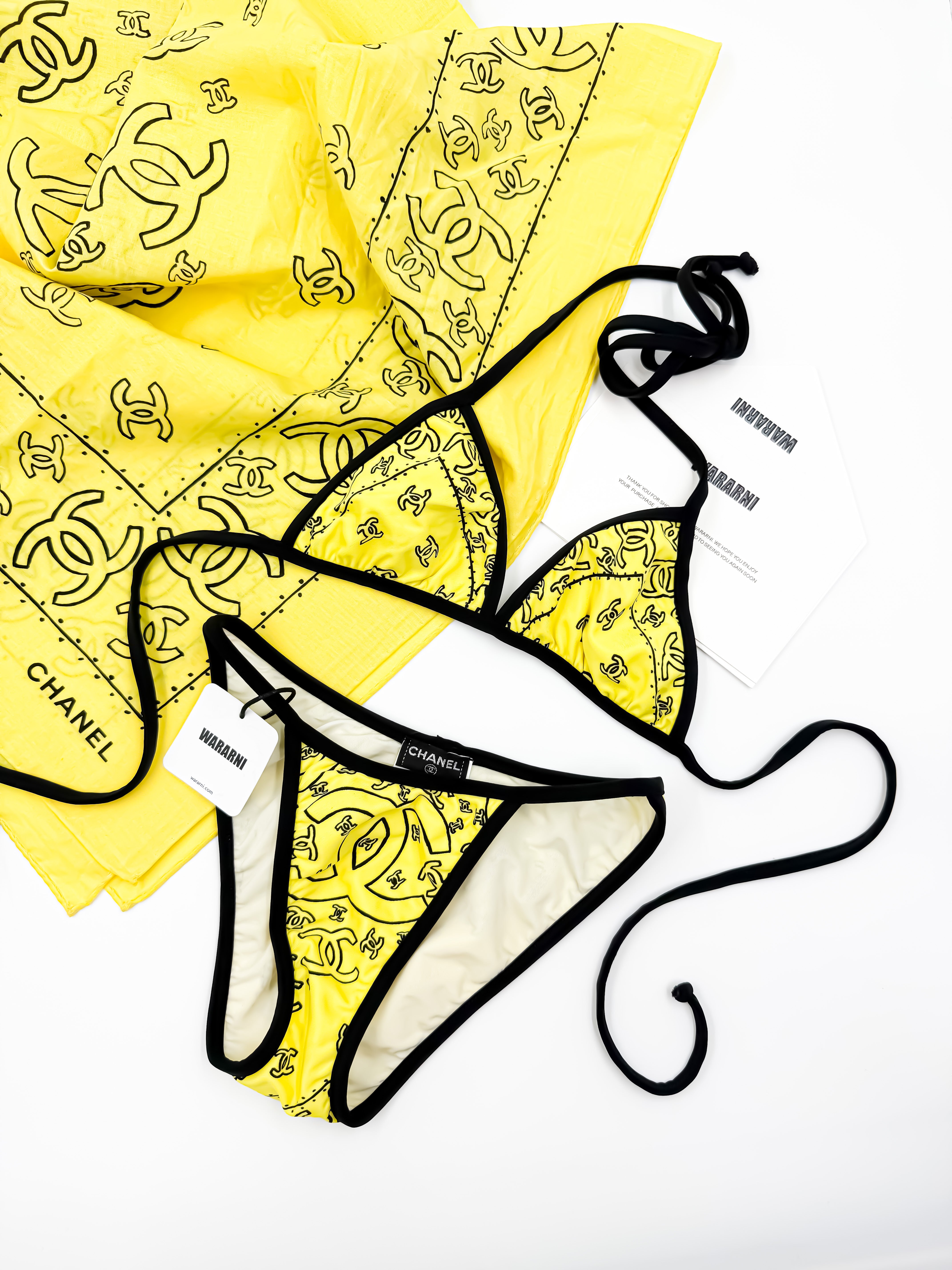 CHANEL シャネル Chanel Vintage 1994 Iconic Logo Bikini Set — Ultra-Rare – Wararni.com