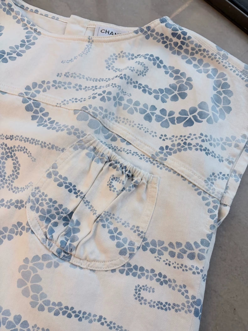 Chanel 25M Denim blue white T-Shirt
