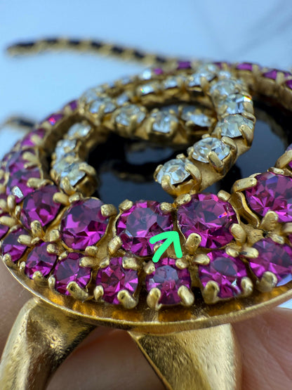 Chanel Vintage 95P Rhinestone Barbie Series Pink Choker