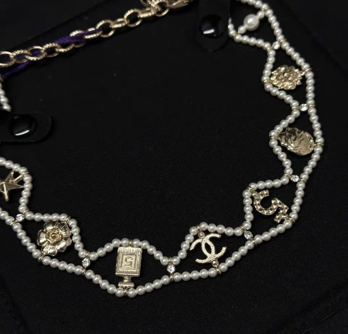 Chanel Multi-Charms Pearl Chocker