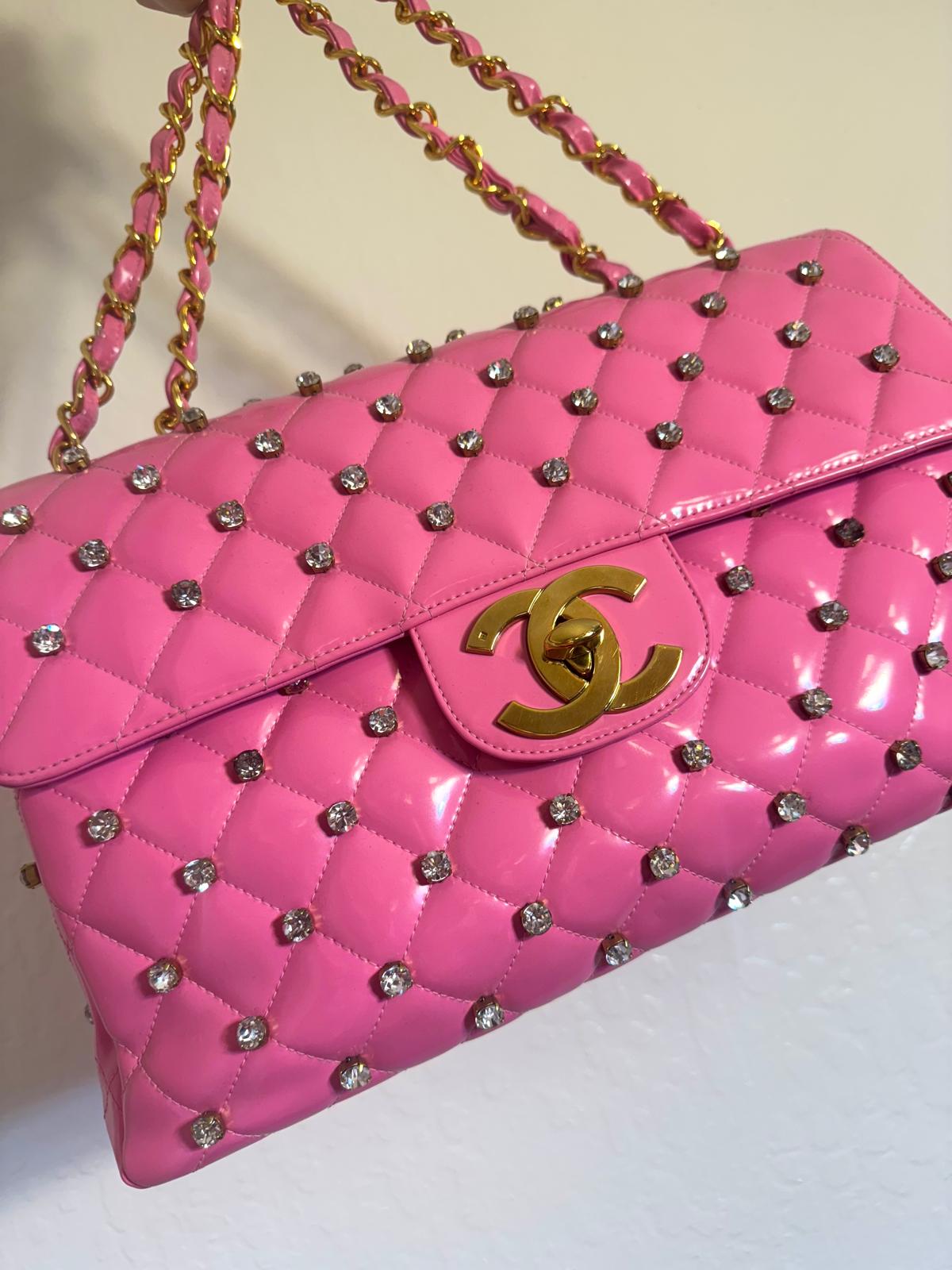 Chanel 1995 maxi patent flap bag. Barbie collection