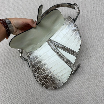 Dior Himalaya diamond saddle bag medium