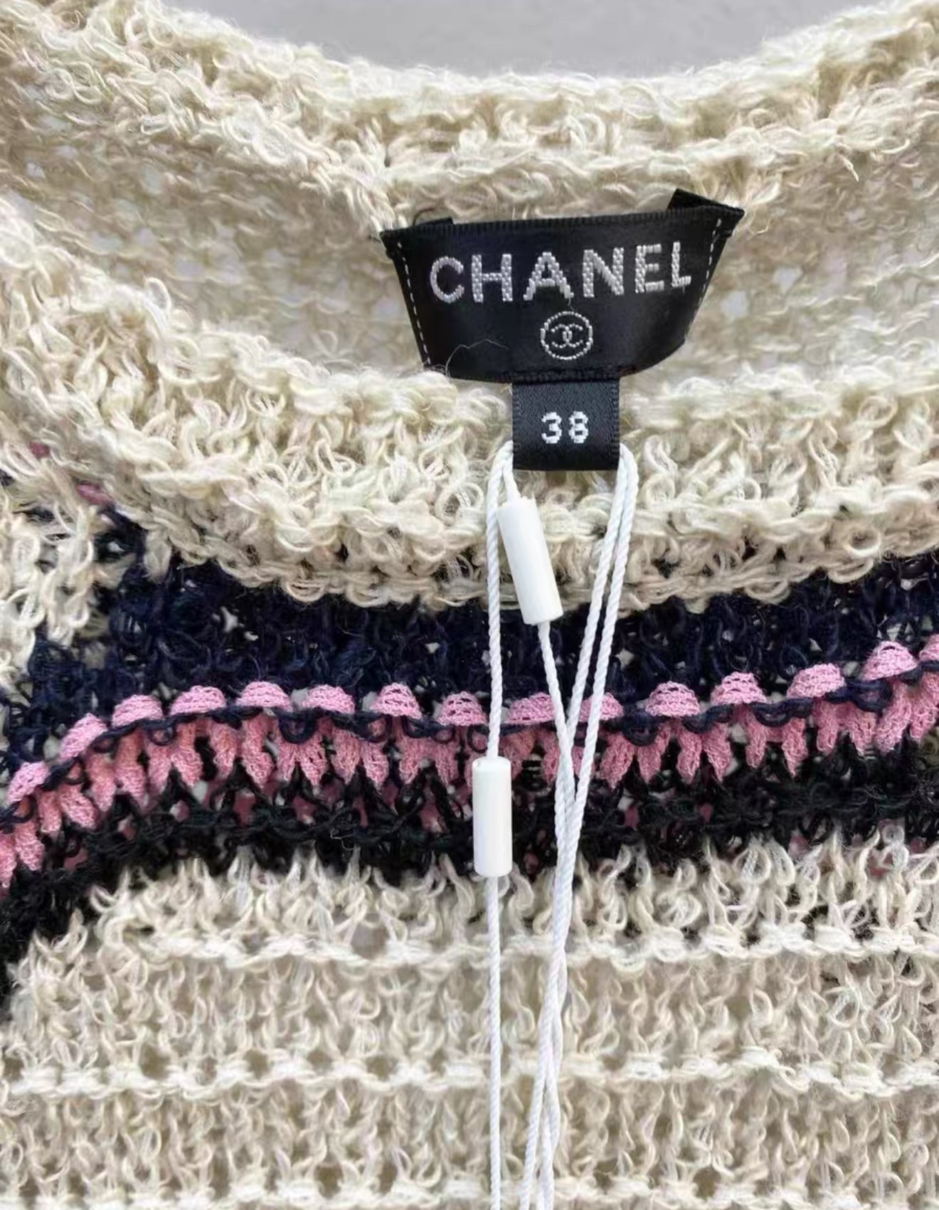 Chanel 20P ecru knitted Maxi dress