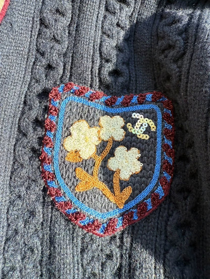 Chanel 26C Black Yellow cardigan