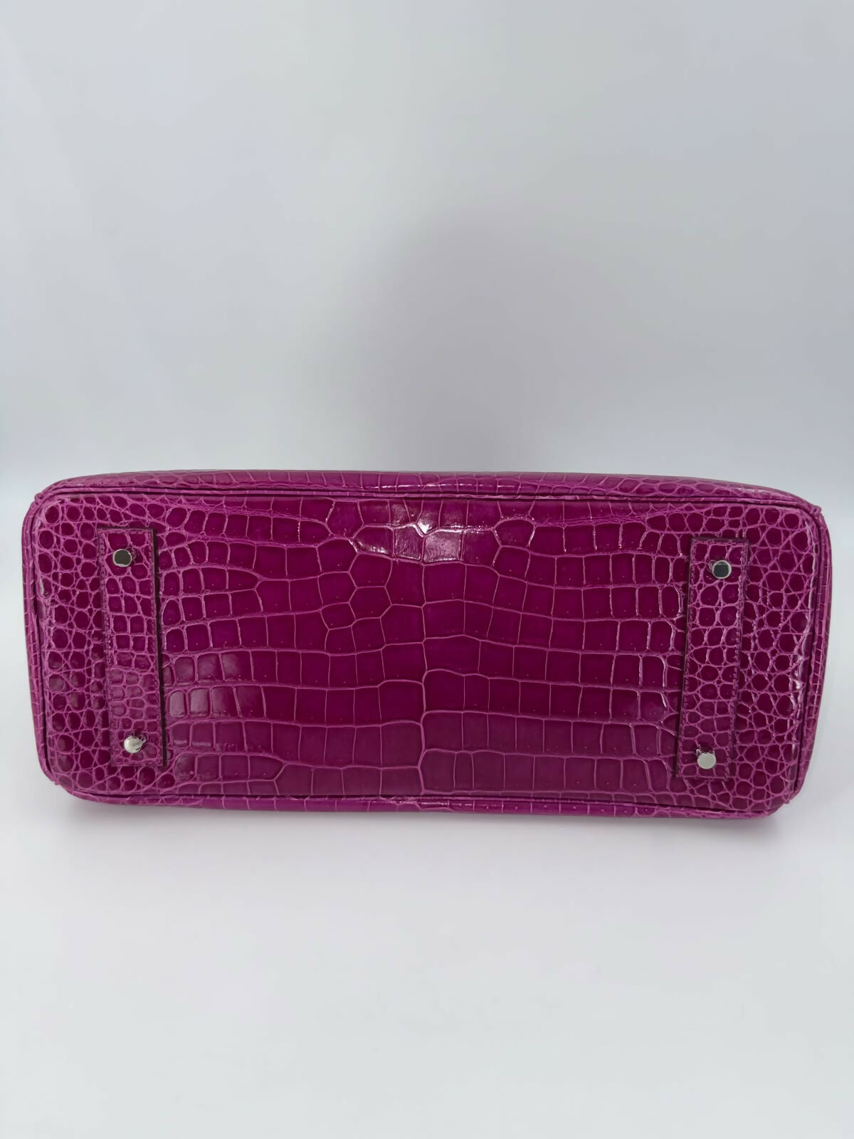 Hermès JPG Shoulder Birkin 42 in Shiny Rose Scheherazade Porosus Crocodile with Palladium Hardware