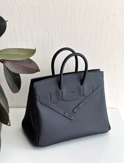 Hermès Birkin 25 Shadow Black Swift Palladium Hardware