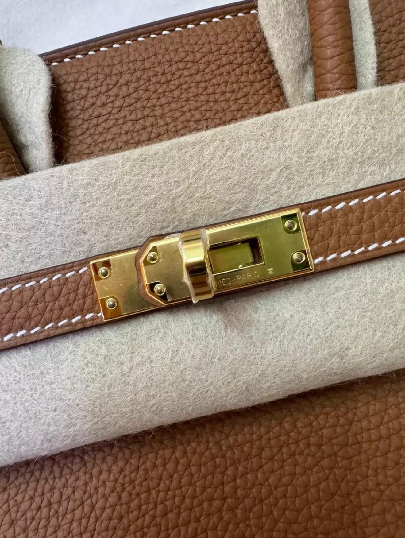Hermès Birkin 25 Gold Togo Leather Gold Hardware