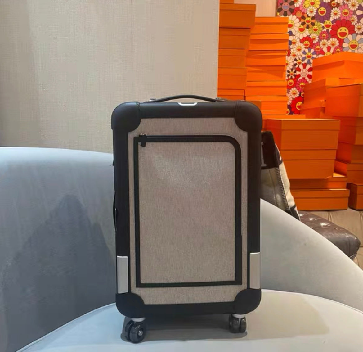Herm s Valise R M S Cabine Cargo Toile Noir Suitcase Wararni Herm s Valise R M S Cabine Cargo Toile Noir Suitcase Wararni