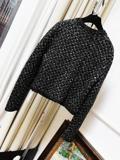 Chanel 23B black cardigan