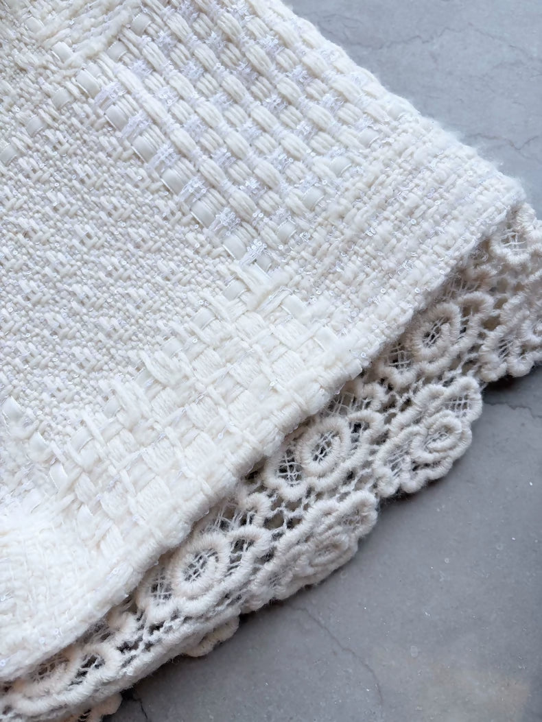 Chanel 2015  White Lace Crochet Dress
