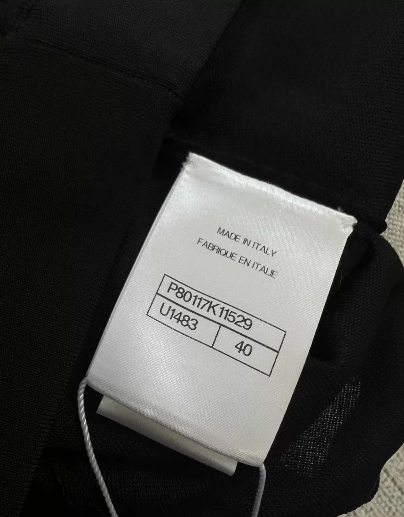 Chanel 25A Black & Ecru Skirt