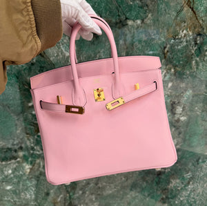Hermes Birkin 25 rose Sakura swift gold hardware