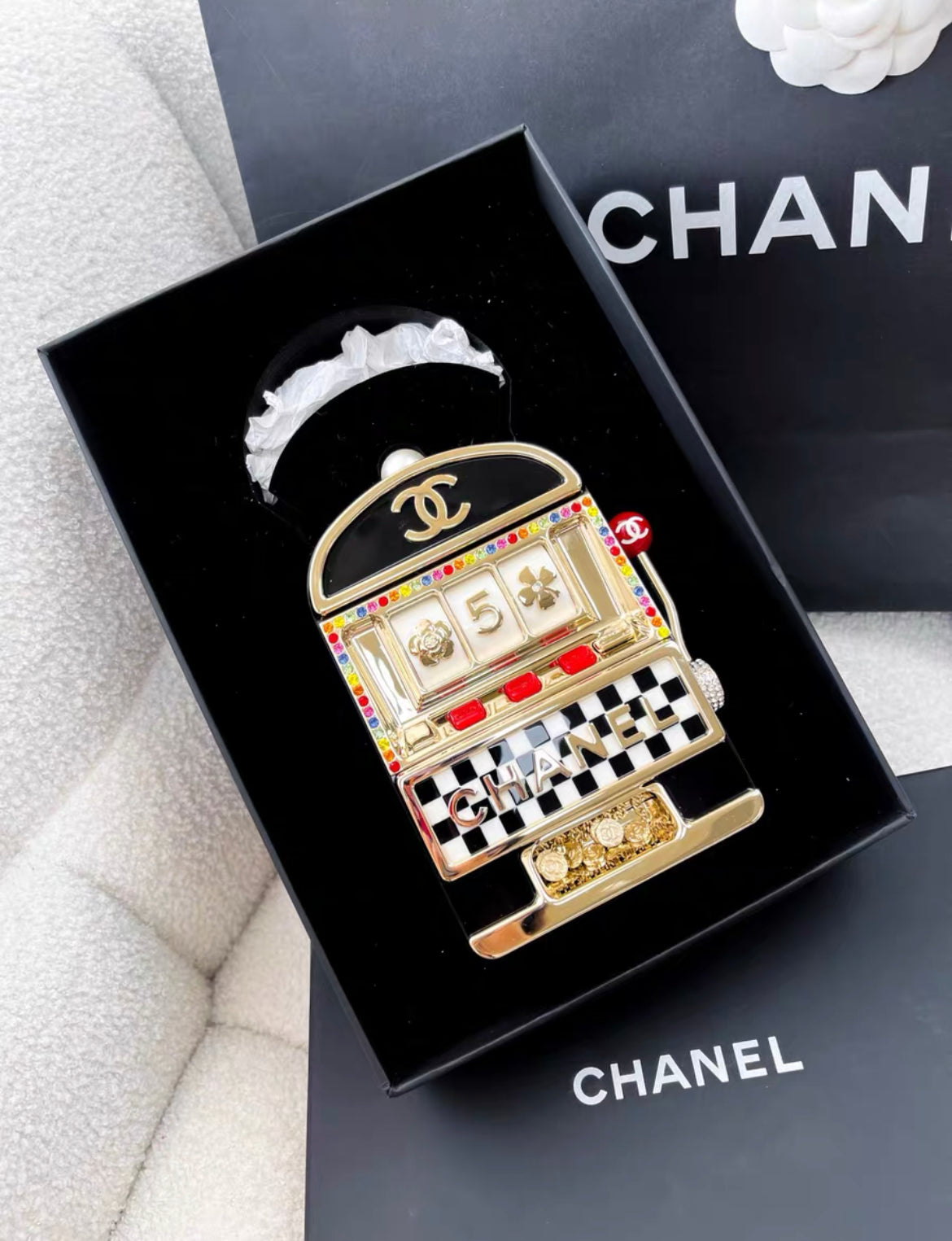 CHANEL CASINO MINAUDIÈRE BAG 23C MONACO SLOT MACHINE EVENING CLUTCH