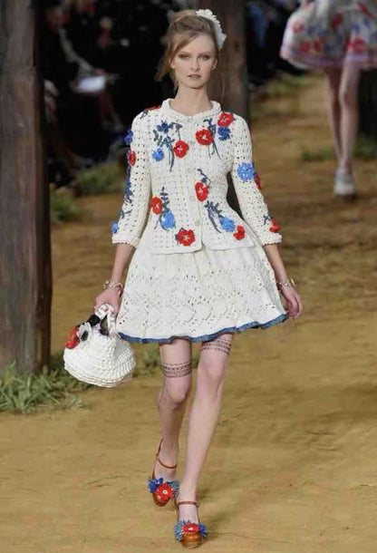 Chanel 2010 Colourful Floral Embroidered Cardigan
