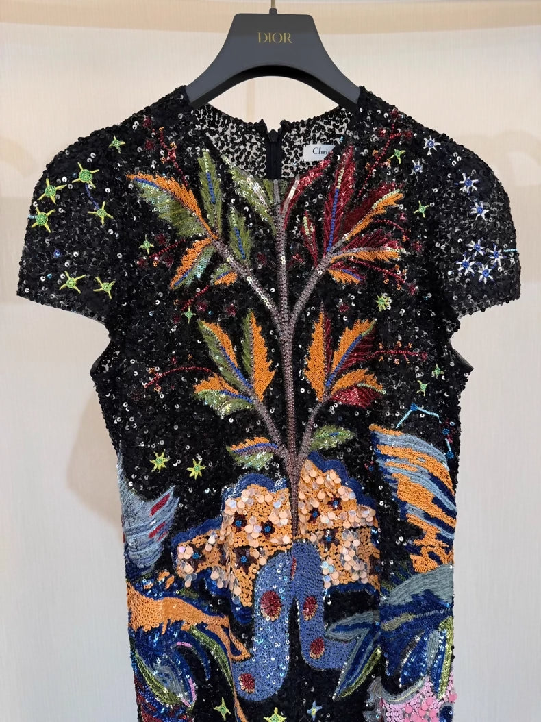 Dior Fall/Winter 2022 all-over sequined dress
