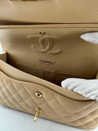 Chanel 25 Medium CF flap  beige Caviar leather