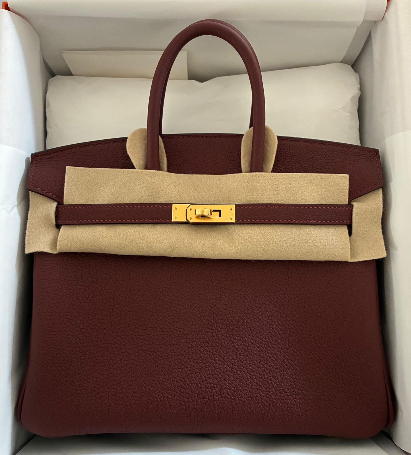 Hermes Birkin 25 Rouge H Togo Gold hardware