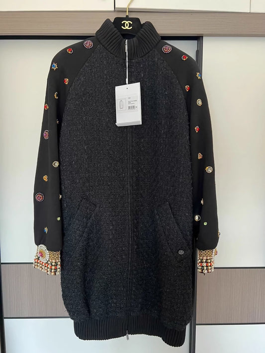 Chanel 22A Black long coat