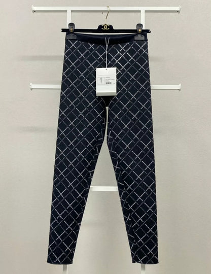 Chanel 20C Glittered Jersey Leggings