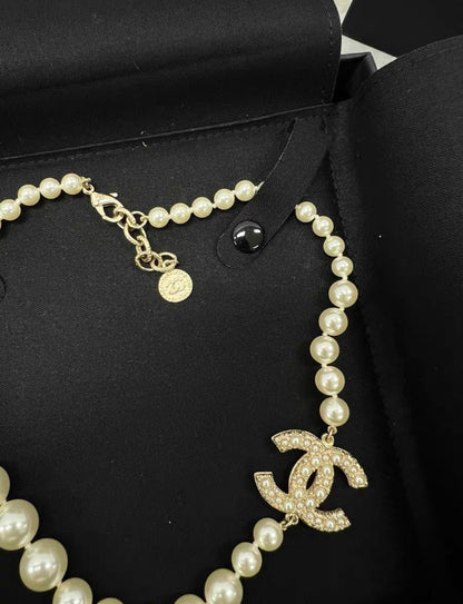 Chanel Necklace Pearl CC 100th Anniversary 44cm w/Box Limited RARE