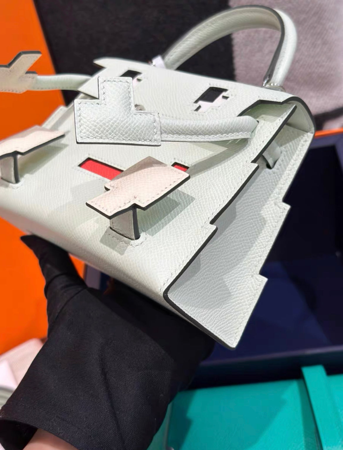 HERMÈS KELLY DOLL PICTO VERT FIZZ EPSOM LEATHER PHW – Wararni.com