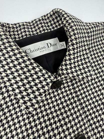Christian Dior 2022 Houndstooth Wool Jacket — Black & White (FR 36)